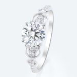 Vintage Infinity Round Lab Diamond Ring | Twisted Band in White Gold