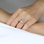 Vintage Infinity Round Lab Diamond Ring | Twisted Band in White Gold