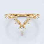 Nature Themed 2CT Marquise Cut Lab Diamond Matching Bridal Ring Set (4)