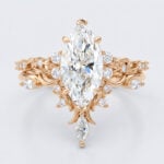 Nature Themed 2CT Marquise Cut Lab Diamond Matching Bridal Ring Set (6)