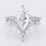 Nature Themed 2CT Marquise Cut Lab Diamond Matching Bridal Ring Set (7)