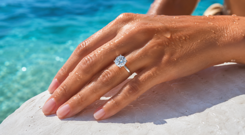Should You Wear Your Diamond Ring to the Beach, Pool, or Gym? Should You Wear Your Diamond Ring to the Beach, Pool, or Gym?