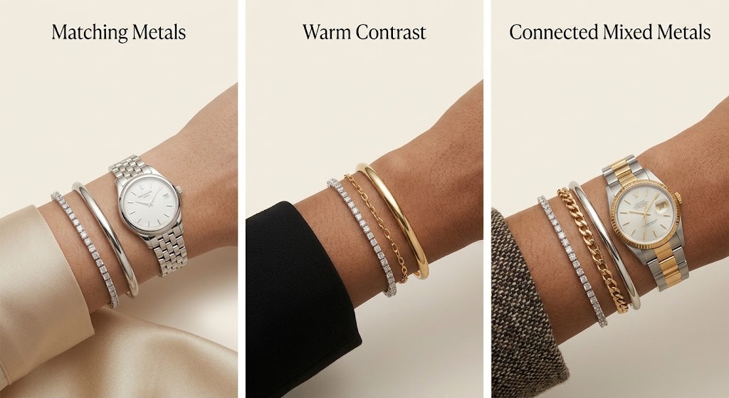 Four ways to style a diamond tennis bracelet for everyday wear, work, date night, and formal events