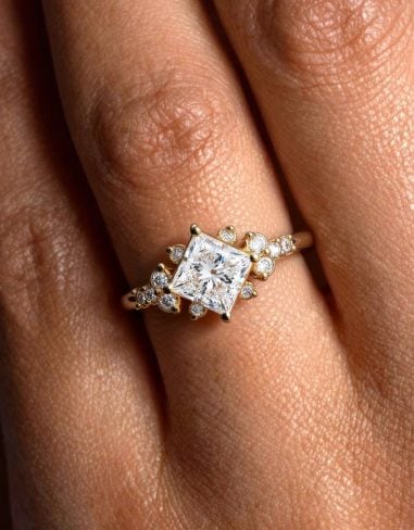 cluster engagement ring