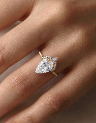 twisted band engagement ring